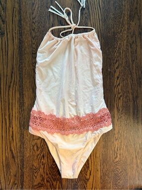 Planet Blue Halter One-Piece Swimsuit